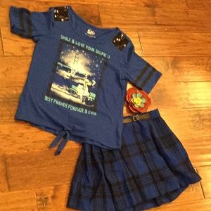 Justice skort and top